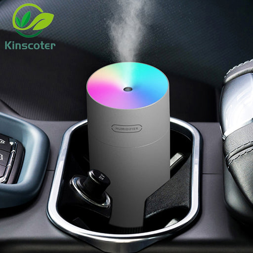 USB Air Humidifier Ultrasonic Aroma Diffuser Car Mist Maker With 7 Colors LED Lights Mini Office Air Purifier For Car Home