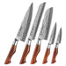 HEZHEN 1-5PC Kitchen Knife Set Slicing 73-Layer Powder Damascus Steel Rosewood Handle Chef Santoku Nakiri Utility knives 5pc knife set China