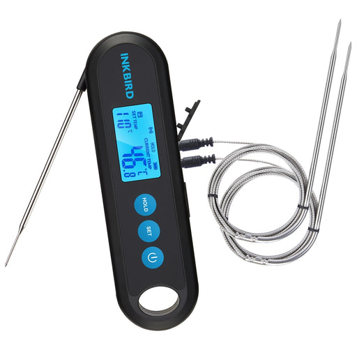INKBIRD 2 Sec Readout Digital Backlight Kitchen Cooking Thermometer &amp;2 External Probe BBQ Oven Meat Thermometer For Mike Candy
