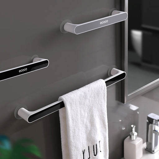 Ecoco Self-adhesive Towel Bar Household Without Drilling Kitchen Wipes Shelf Organizer Door Wall Mounted Bathroom Accessories