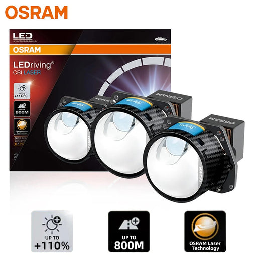 OSRAM LEDriving CBI LASER Auto LED Lens 6000K White 50W(low beam) 70W(high beam) Bright 30000hrs Car LED Projectors Headlight Default Title