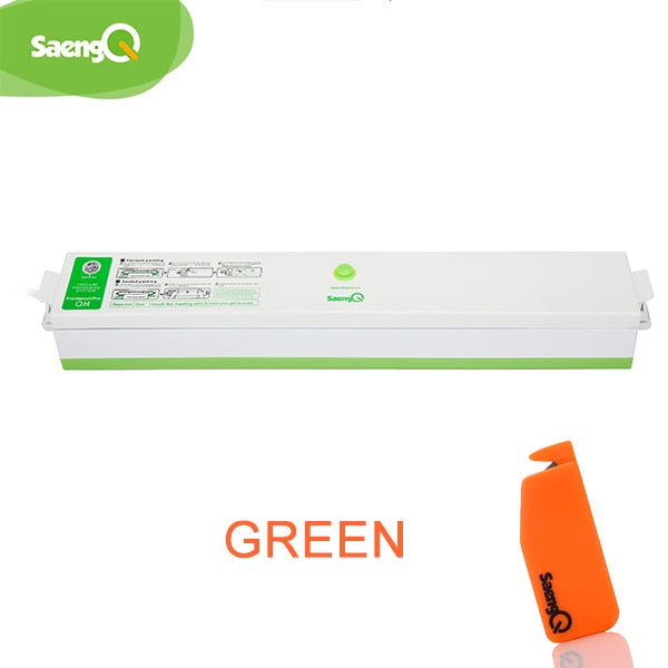 saengQ Vacuum Sealer Packaging Machine Food Vacuum Sealer With Free 10pcs Vacuum Bags Household Vacuum Food Sealing China GREEN 220V-EU