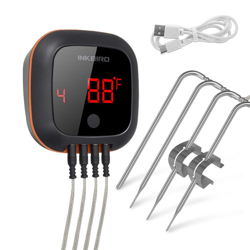 INKBIRD Digital Wireless BBQ Grilling Thermometer IBT-4XS Four Probes With Grill Gloves Rechargeable Thermometer For Oven Meat China IBT-4XS