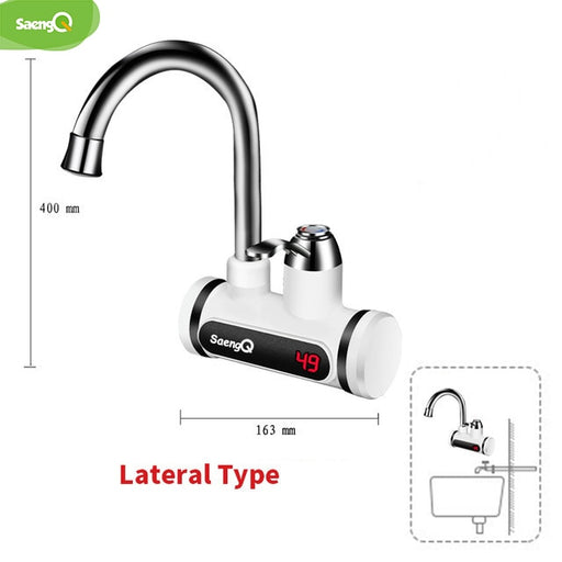 sangQ Electric Water Heater 220V Kitchen Faucet Tankless Instant Heating Water Tap Flowing Heated Mixer Digital Display China slt101-long EU