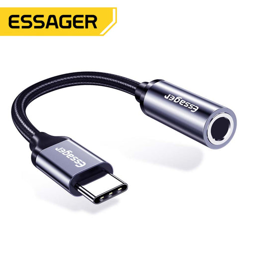 Essager USB Type C 3.5 Jack Earphone Adapter USB C to 3.5mm Headphones AUX Audio Adapter Cable For Huawei P30 Xiaomi Mi 10 9