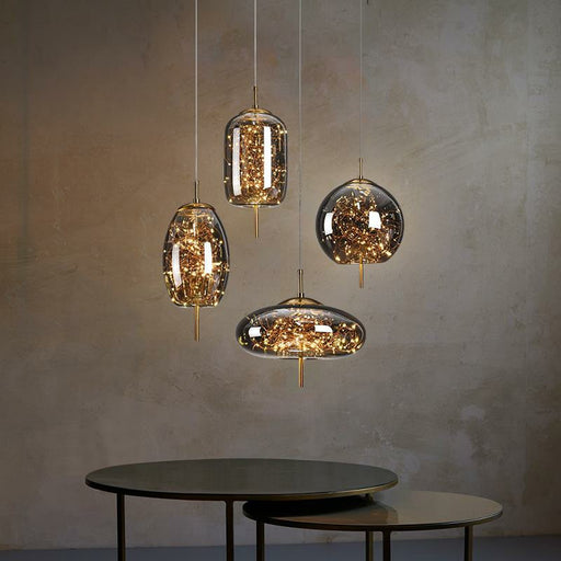 Nordic Glass Ball bedroom chandeliers for Dining Room kitchen fixture pendant lights Restaurant art Decor amber Hanging Lamp